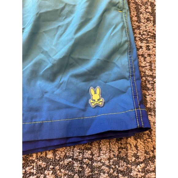 2 Pairs Of Psycho Bunny Swim Trunks Shorts Large 6inch Inseam Excellent Cond - Picture 2 of 12